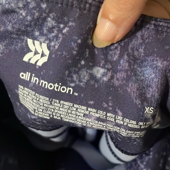 All In Motion Women's Leggings Contour Power Waist 7/8 | XS Purple High Rise - Picture 4 of 7